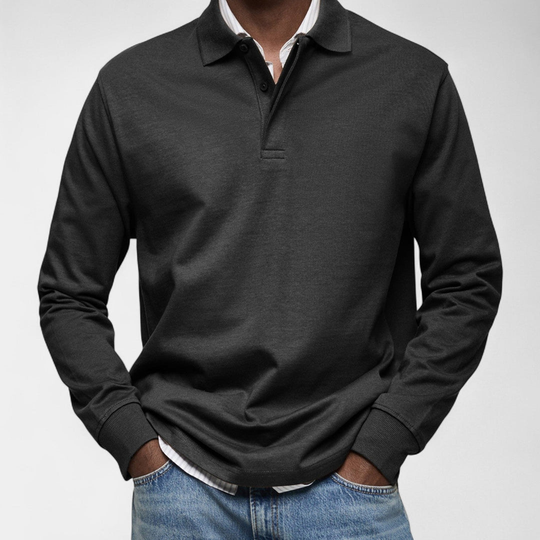 Tomáš – Elegantní pánské polo s dlouhým rukávem