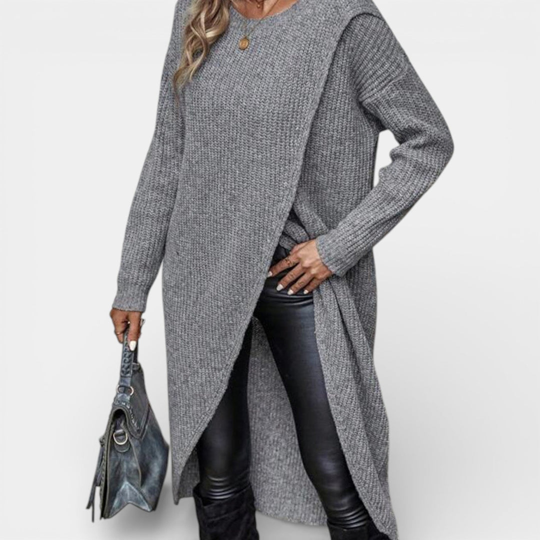 Matylda – Dlouhý svetr s překrývajícím se designem