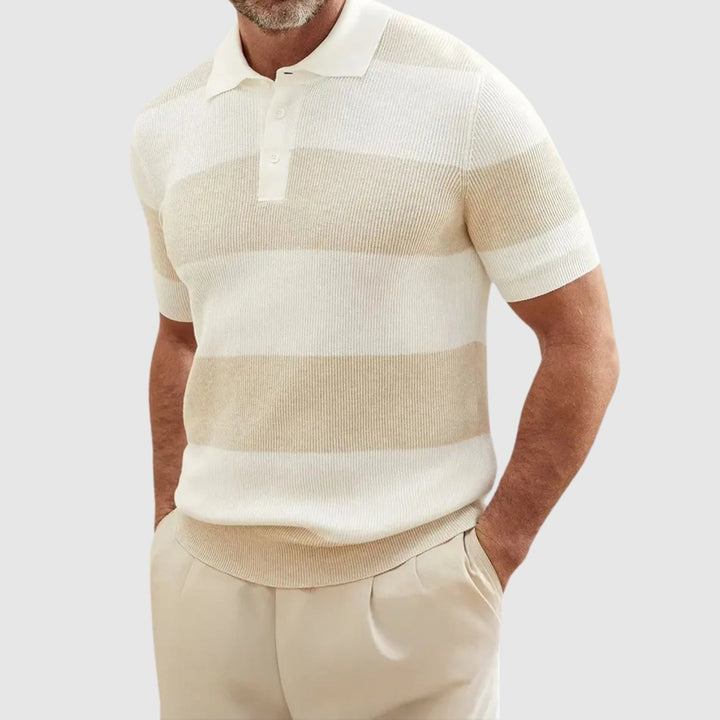 Libuše – Žebrované polo tričko s pruhy