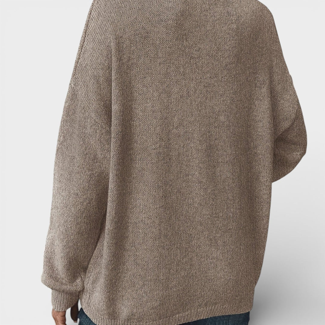 Halszka – Klasický svetr s kulatým výstřihem