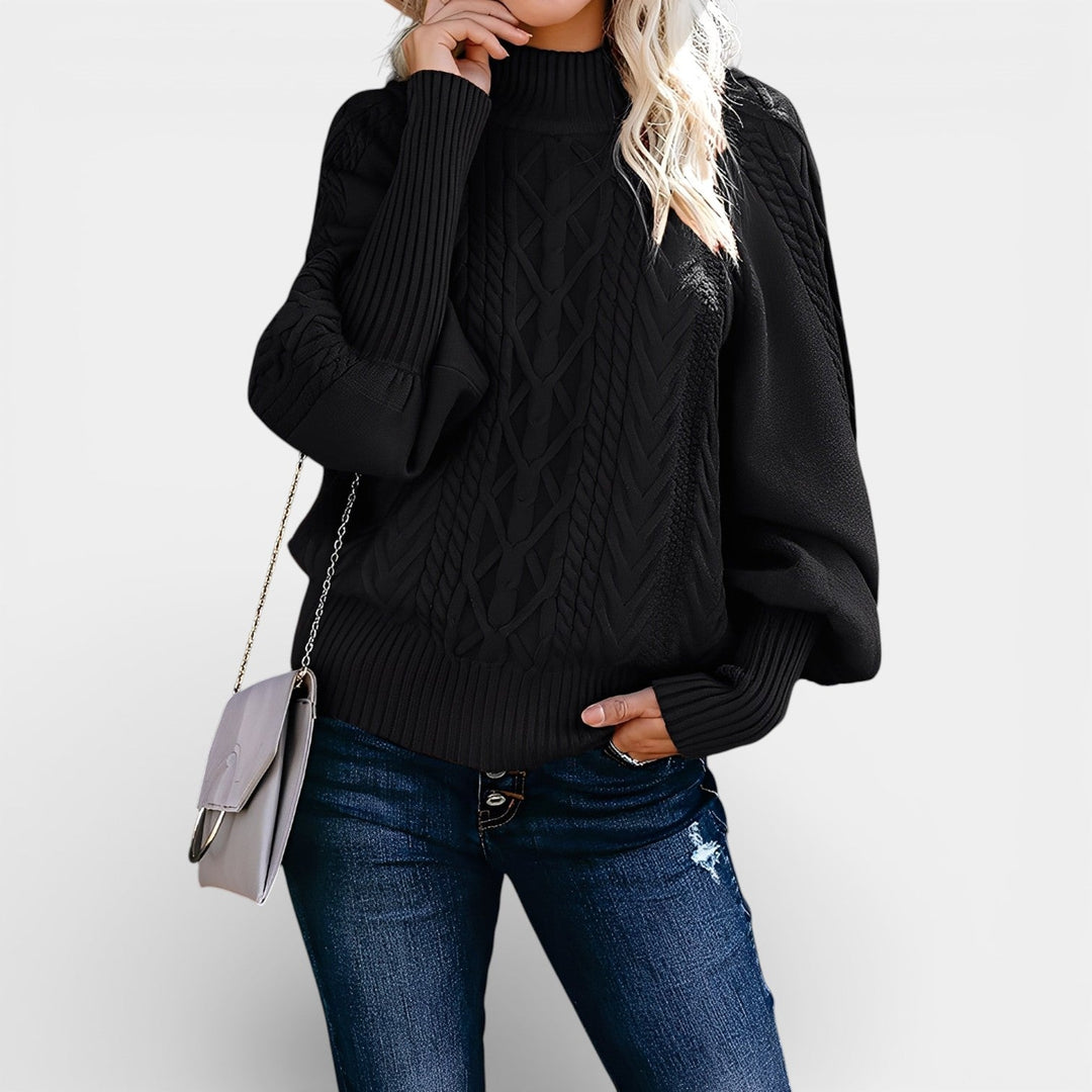 Kalina – Svetr s rolákem a copánkovým vzorem