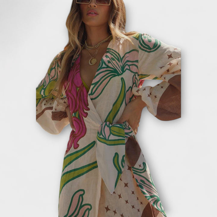 Tracey - Maxi šaty s vázáním