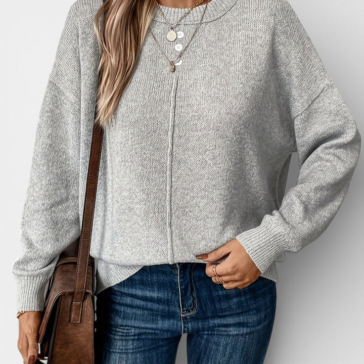 Halszka – Klasický svetr s kulatým výstřihem