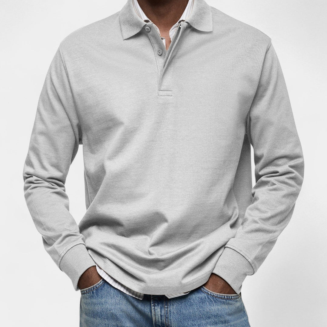 Tomáš – Elegantní pánské polo s dlouhým rukávem