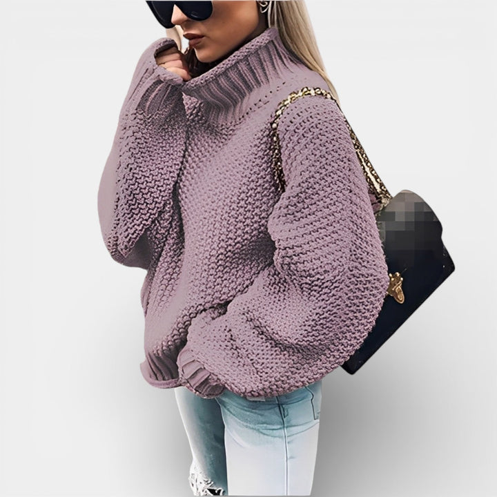 Helena – Teplý svetr s vysokým límcem