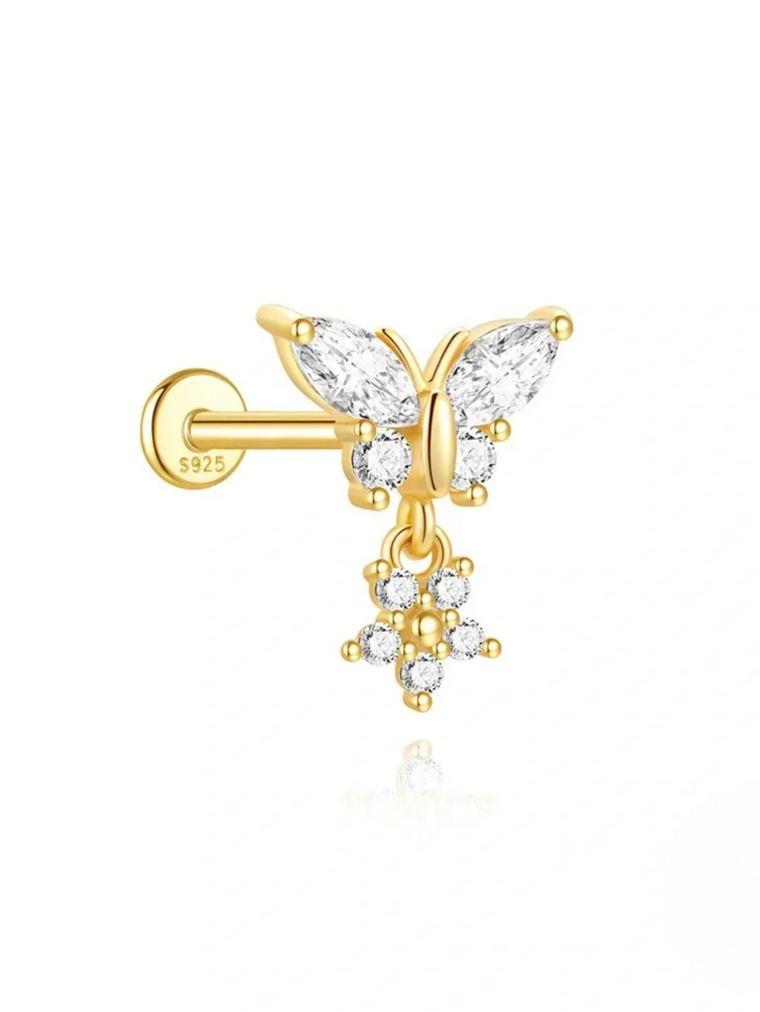 Irina – Zlaté náušnice se strukturovanou siluetou.