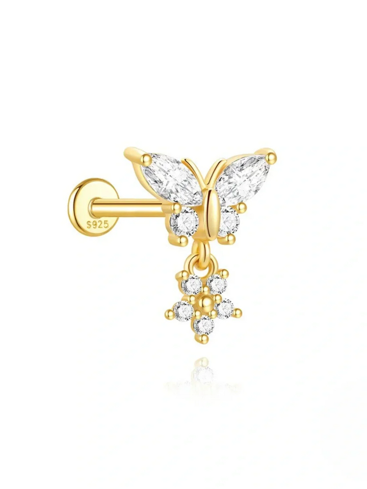 Irina – Zlaté náušnice se strukturovanou siluetou.