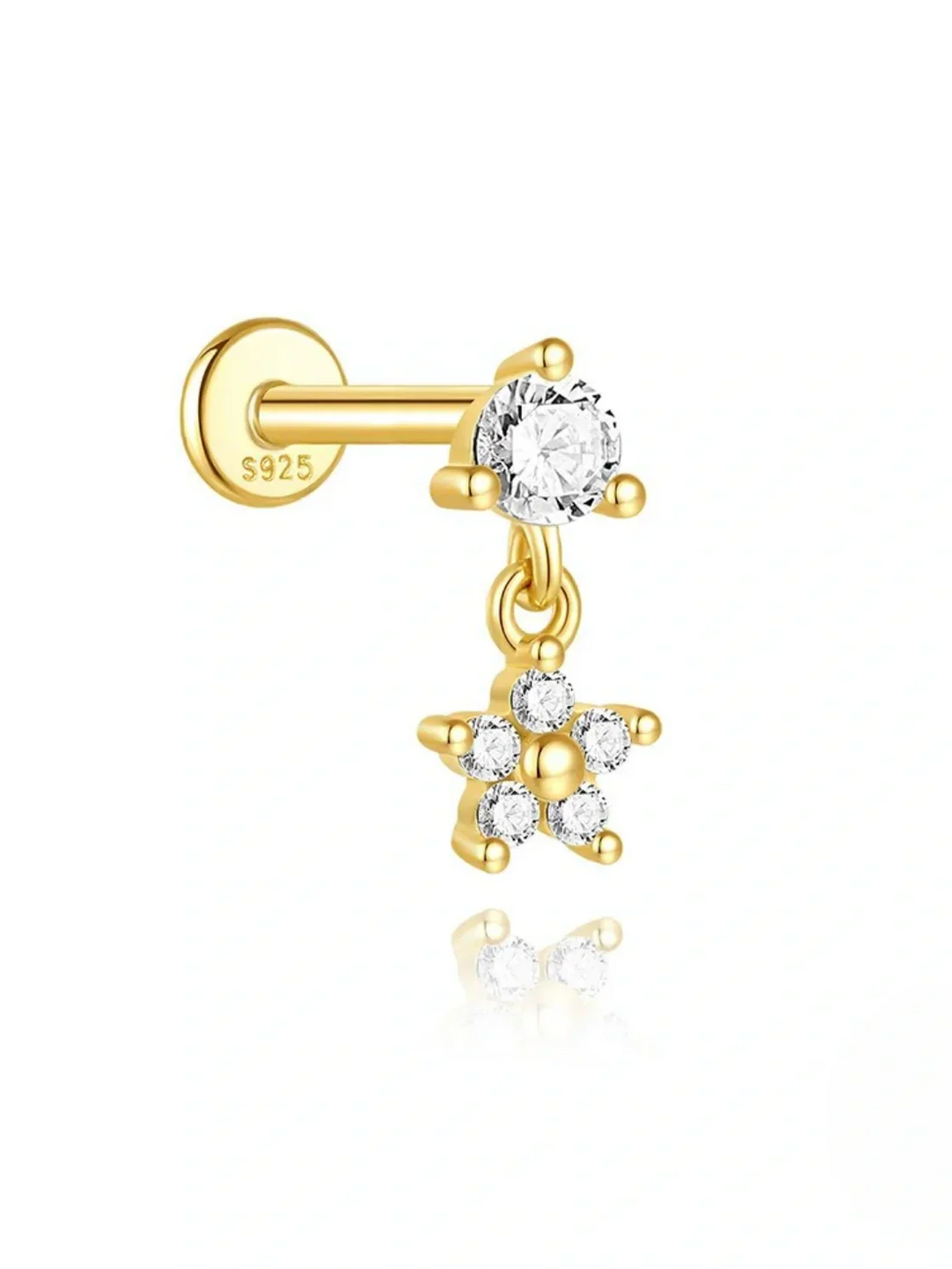 Irina – Zlaté náušnice se strukturovanou siluetou.