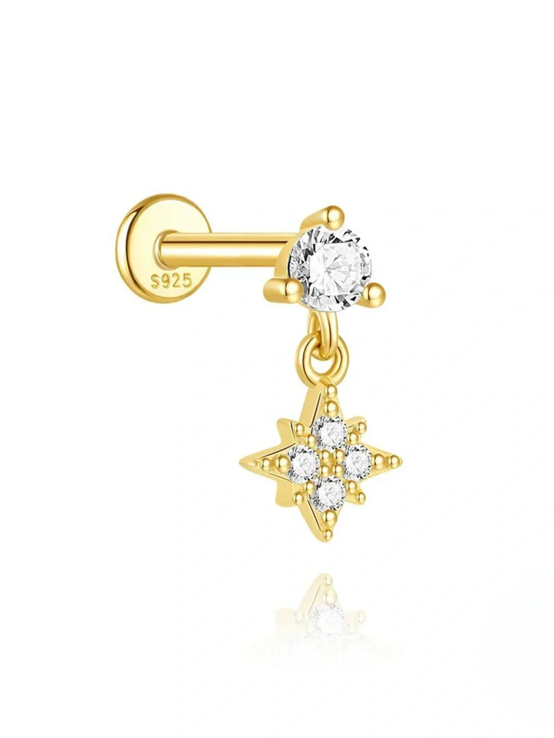 Irina – Zlaté náušnice se strukturovanou siluetou.