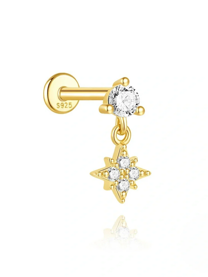 Irina – Zlaté náušnice se strukturovanou siluetou.