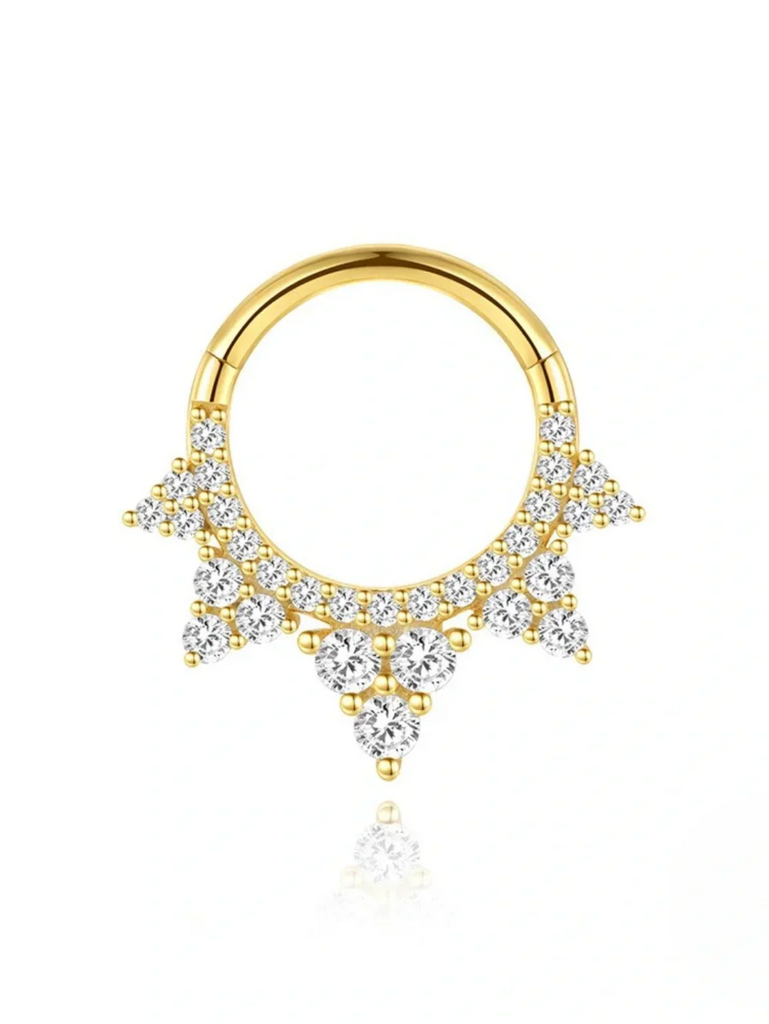 Irina – Zlaté náušnice se strukturovanou siluetou.