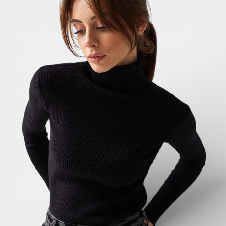 Kristýna – Žebrovaný rolákový svetr pro každý den