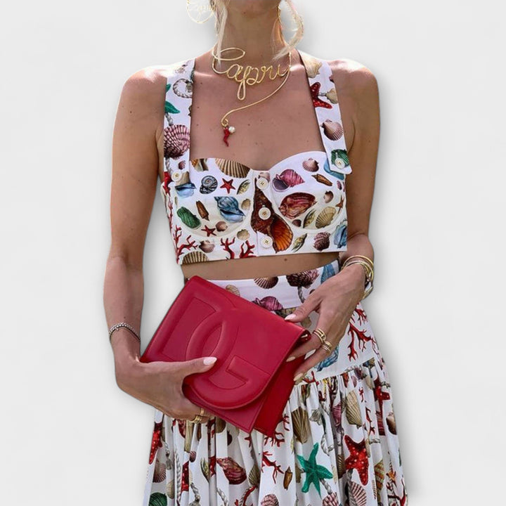 Heather - Stylový dvoudílný set s sukní