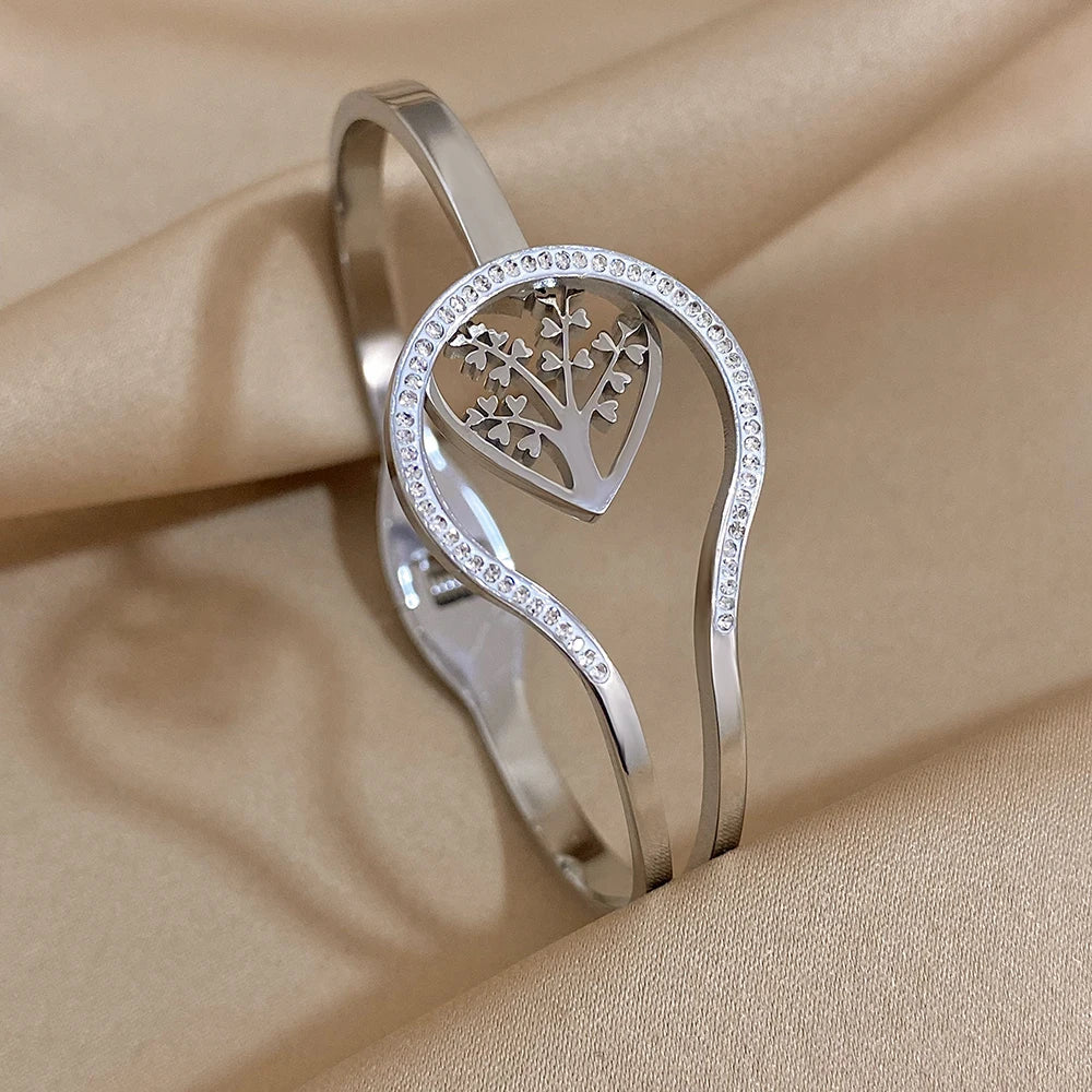 Konturová bangle z vrby s halo