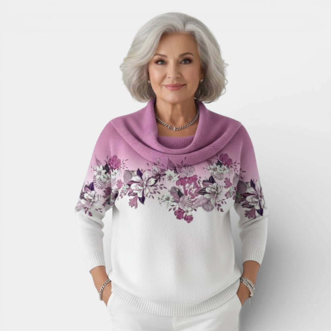 Alina – Elegantní svetr s drapovaným výstřihem