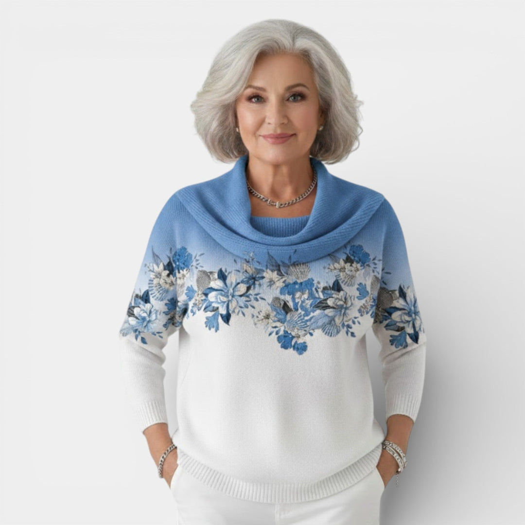 Alina – Elegantní svetr s drapovaným výstřihem