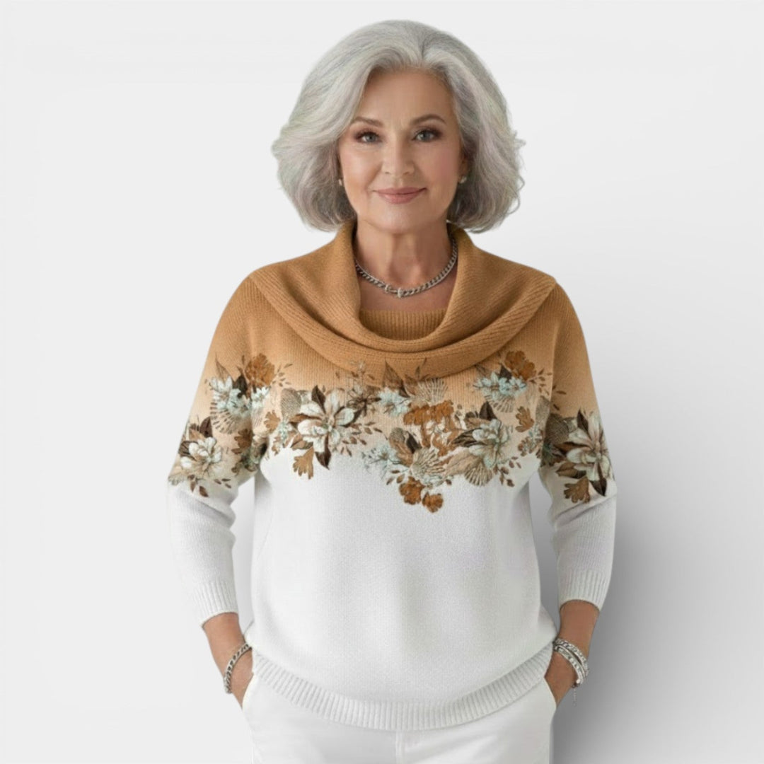 Alina – Elegantní svetr s drapovaným výstřihem