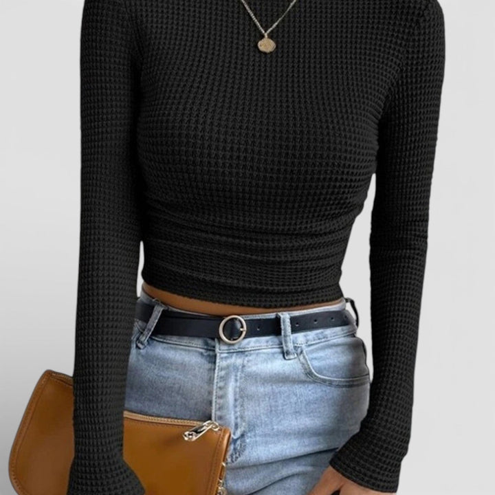 Liwia – Úzký pulovr s vaflovým vzorem