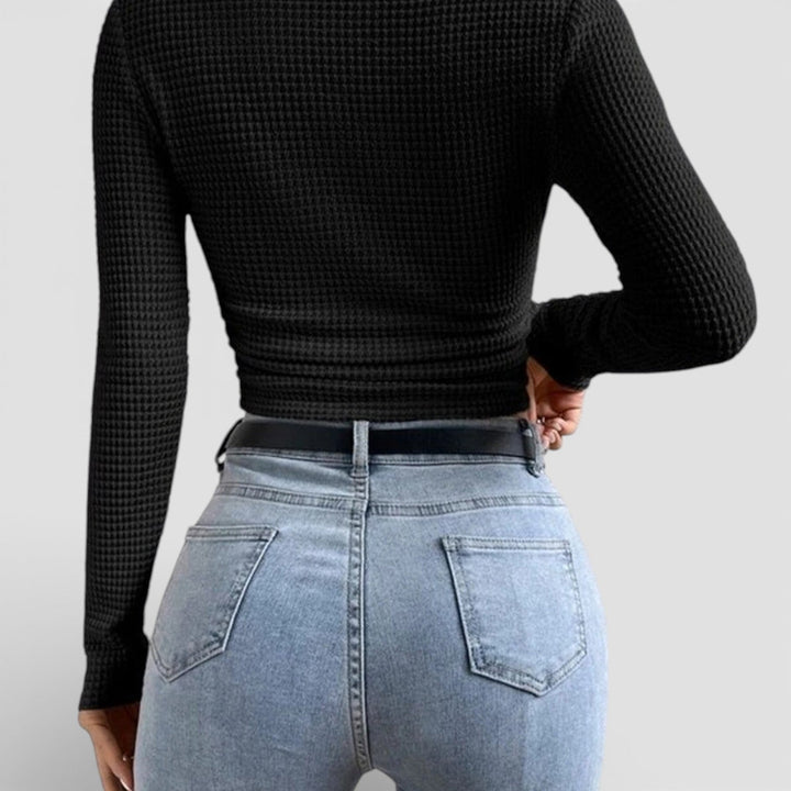 Liwia – Úzký pulovr s vaflovým vzorem