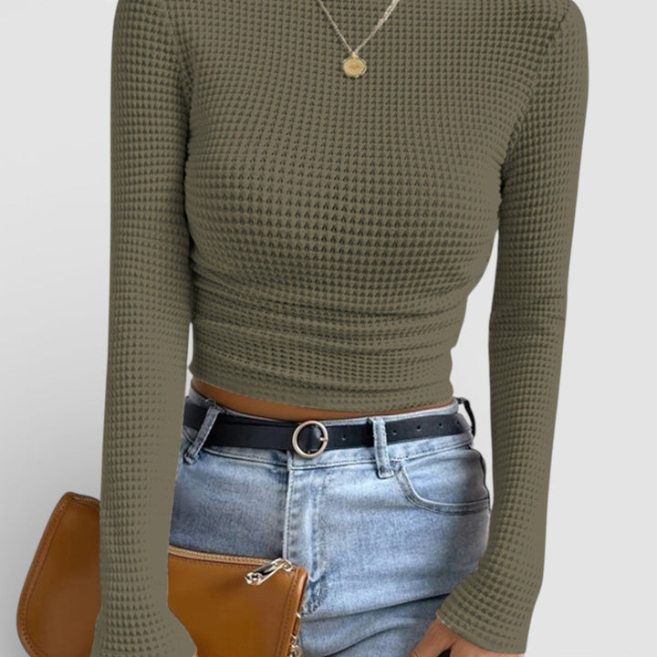 Liwia – Úzký pulovr s vaflovým vzorem