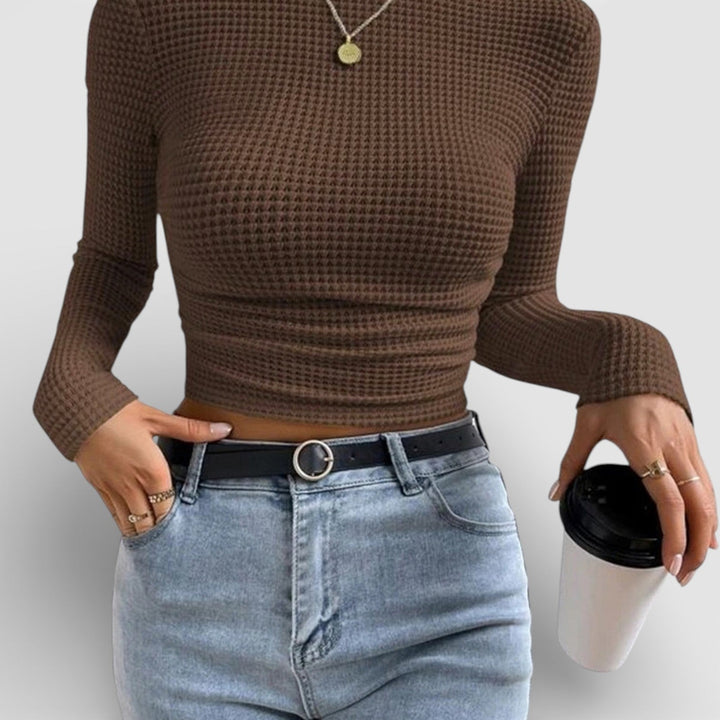 Liwia – Úzký pulovr s vaflovým vzorem