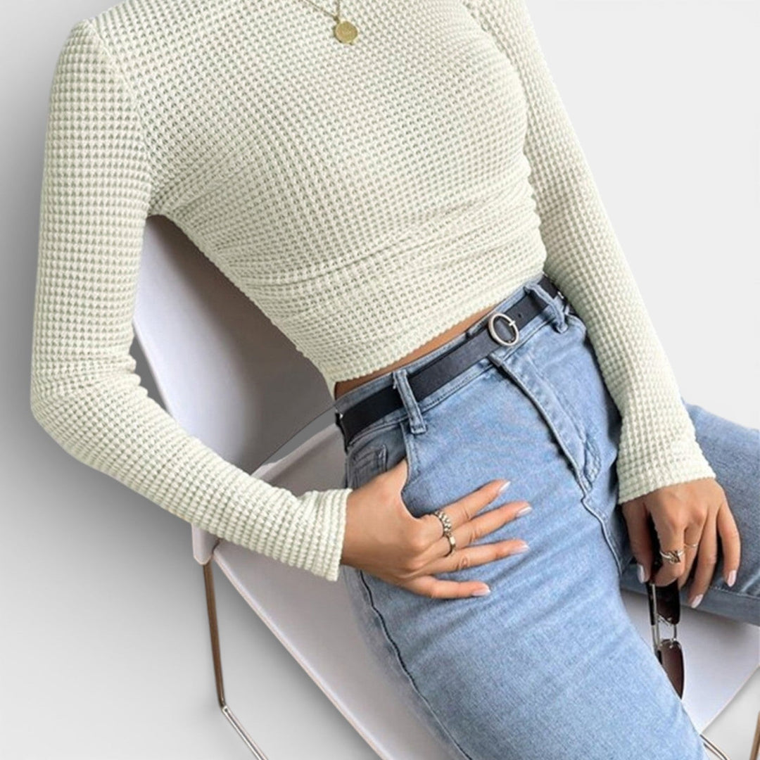 Liwia – Úzký pulovr s vaflovým vzorem