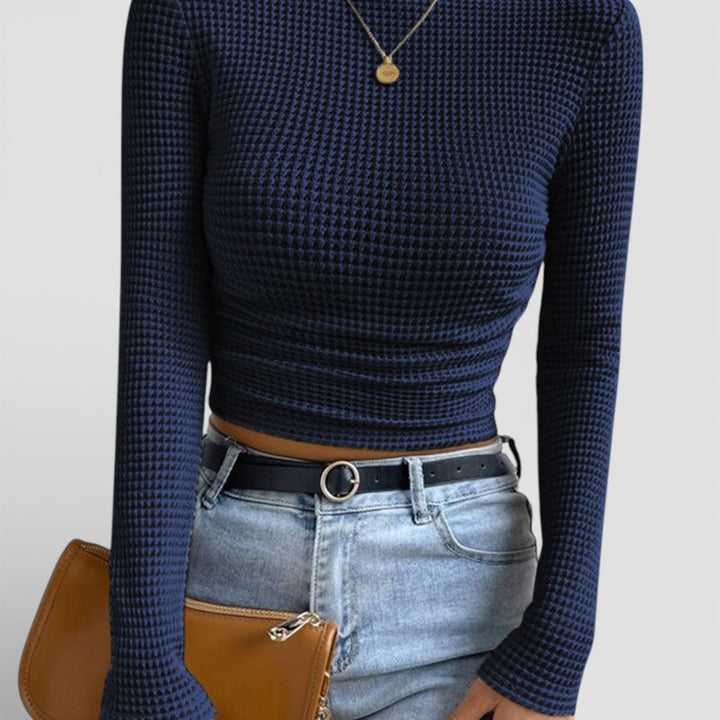 Liwia – Úzký pulovr s vaflovým vzorem