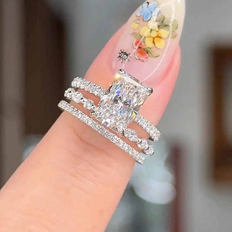 Jaily 3-dílná souprava svatebních prstenů