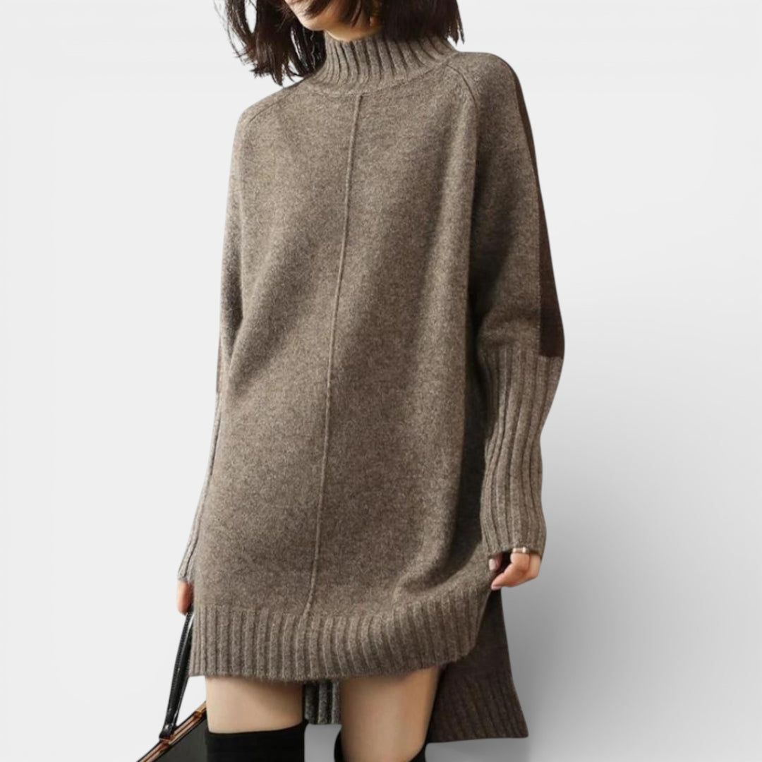 Šárka – Pletené svetrové šaty s rolákem
