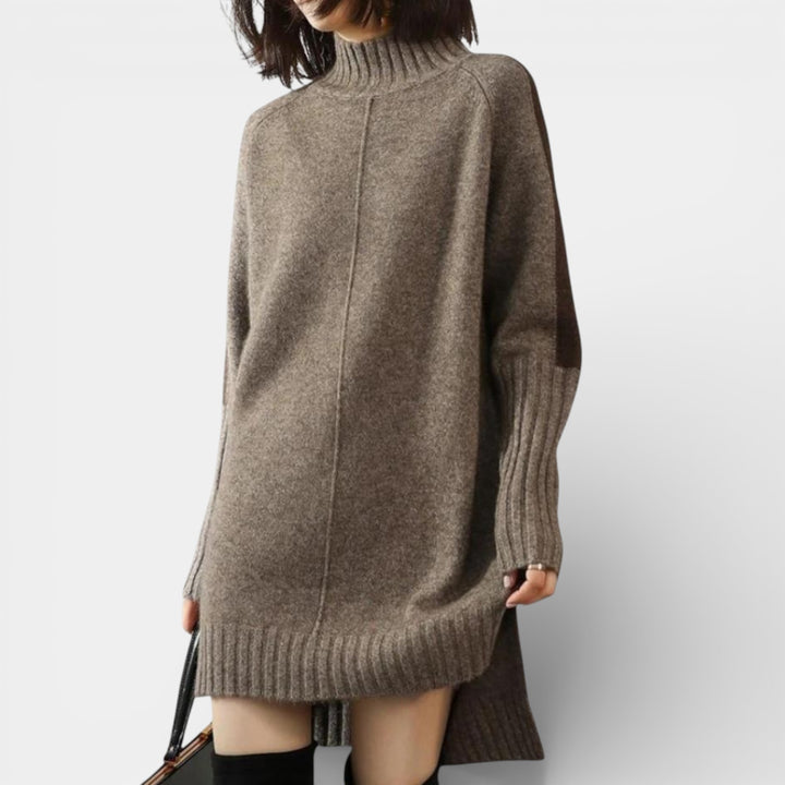 Šárka – Pletené svetrové šaty s rolákem