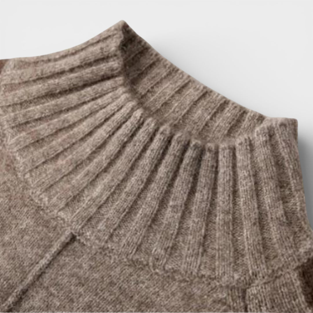 Šárka – Pletené svetrové šaty s rolákem