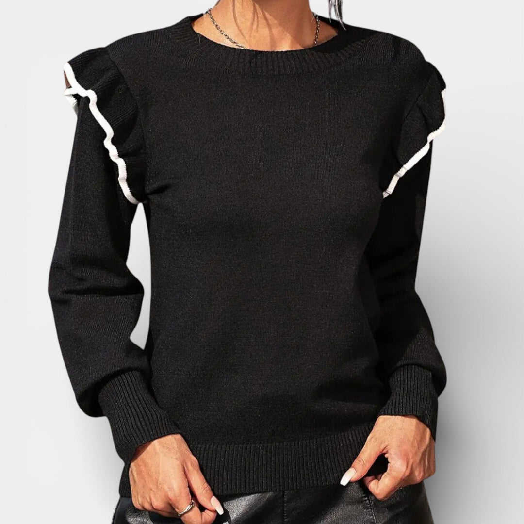 Łucja – Elegantní svetr s volány