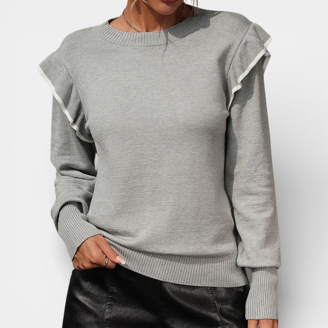 Łucja – Elegantní svetr s volány