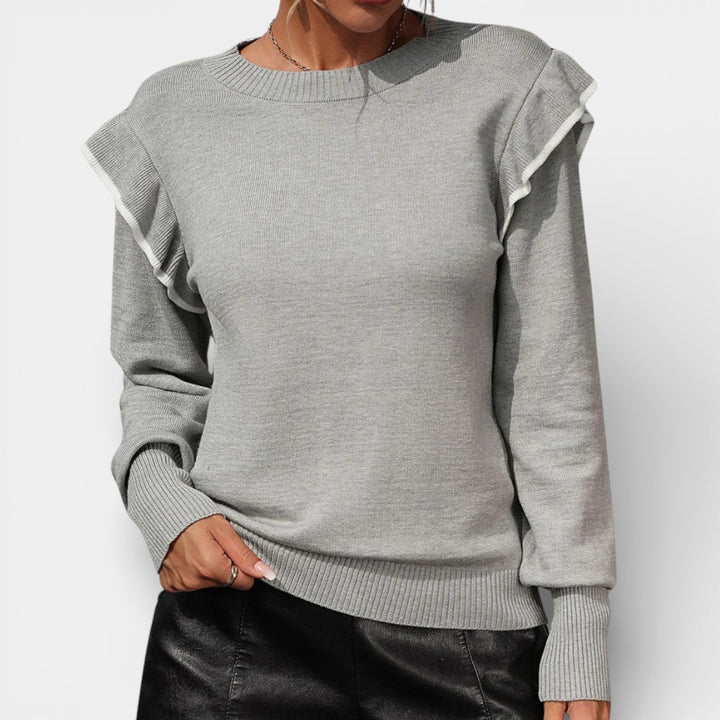 Łucja – Elegantní svetr s volány