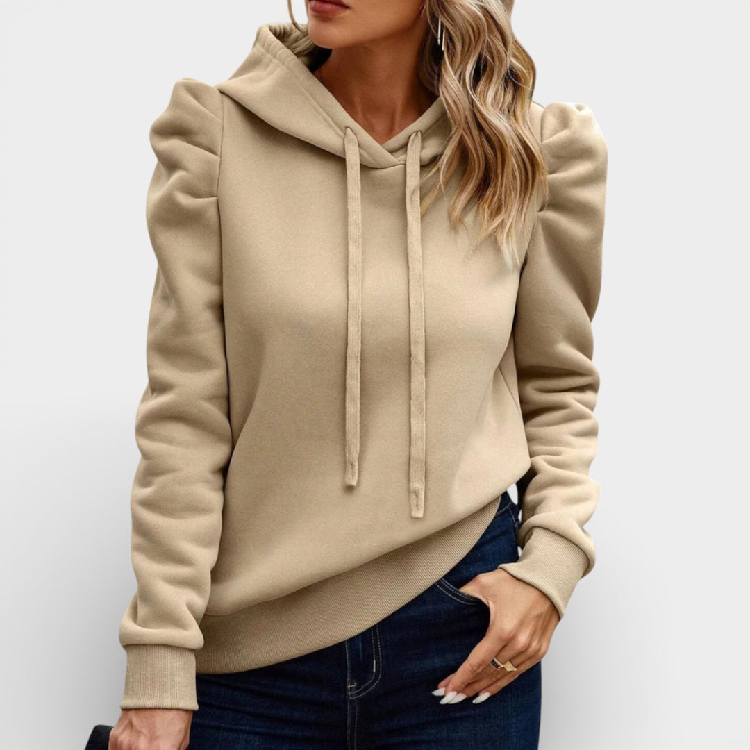 Barbora – Mikina s kapucí a nabíranými rukávy