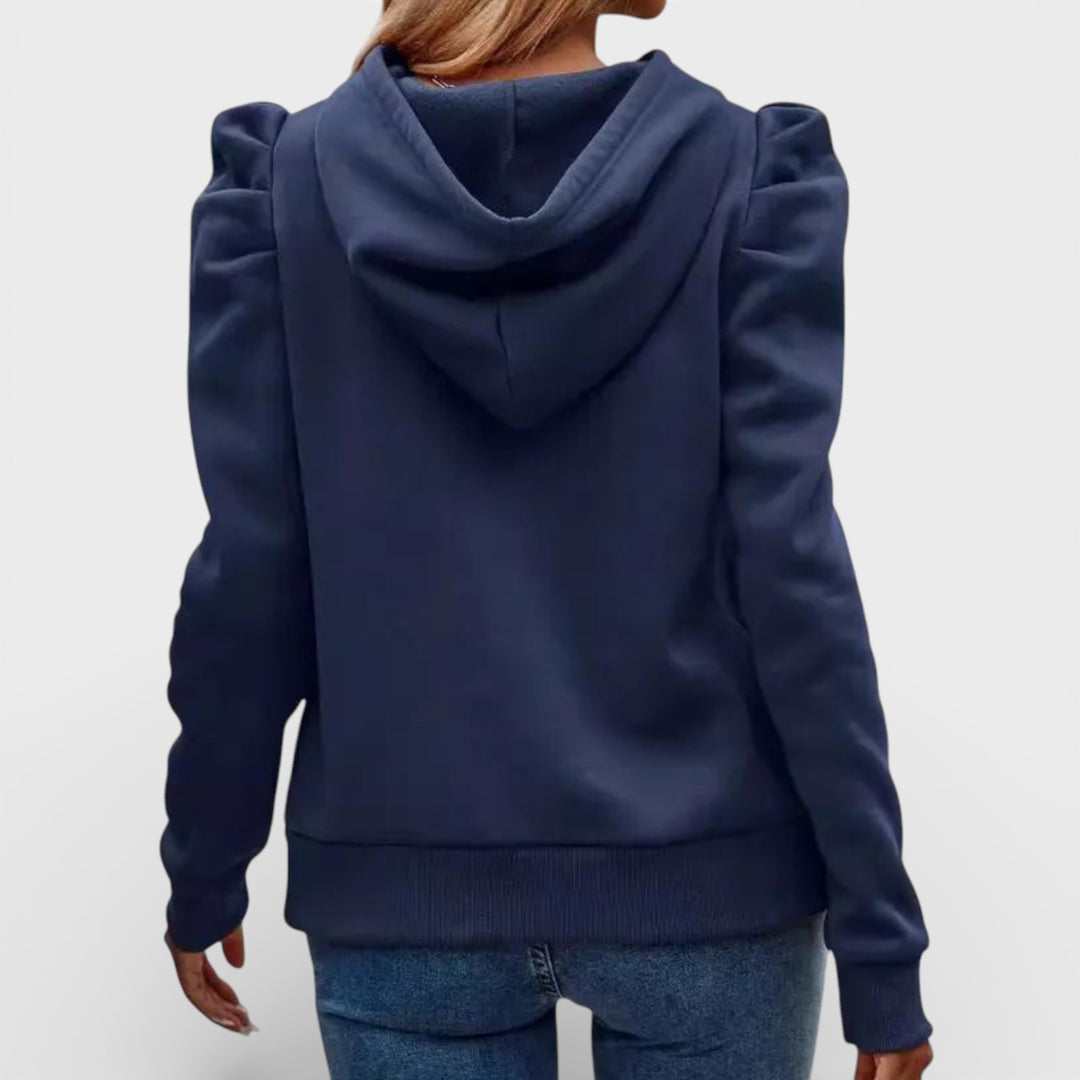 Barbora – Mikina s kapucí a nabíranými rukávy