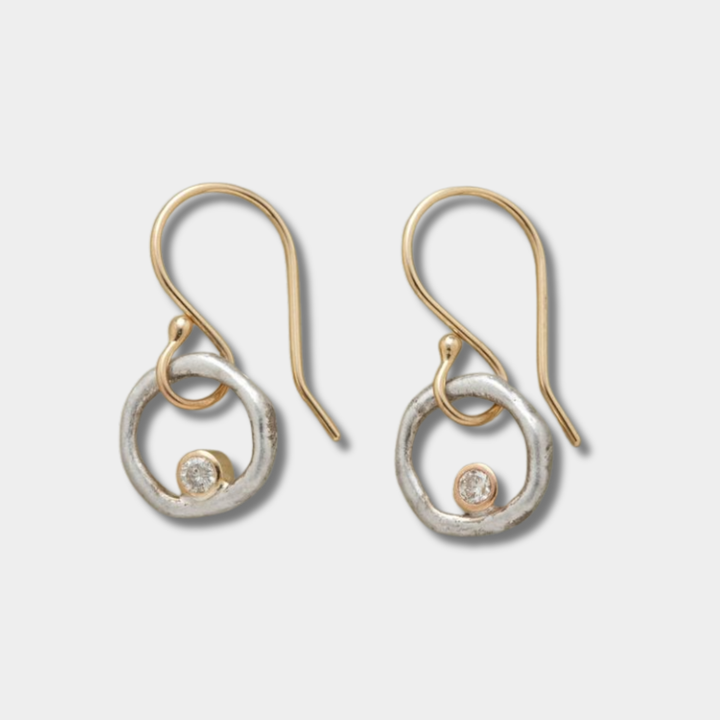 Marlena - Retro zlaté a stříbrné náušnice