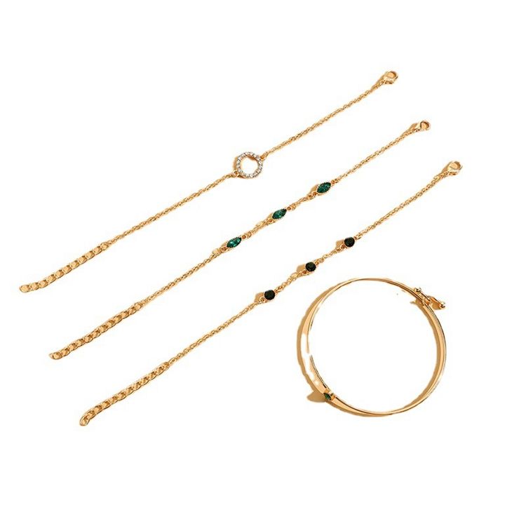 Marisa – Smaragdový náramek ve zlatém rámu.