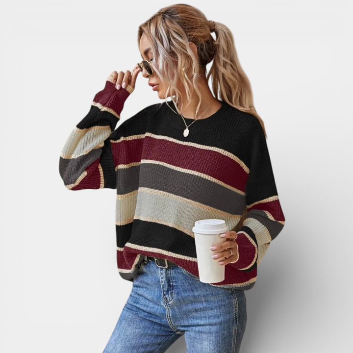 Barbora – Pruhovaný pletený svetr