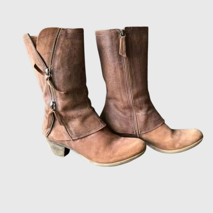 Alma – Vintage kozačky na půl lýtka