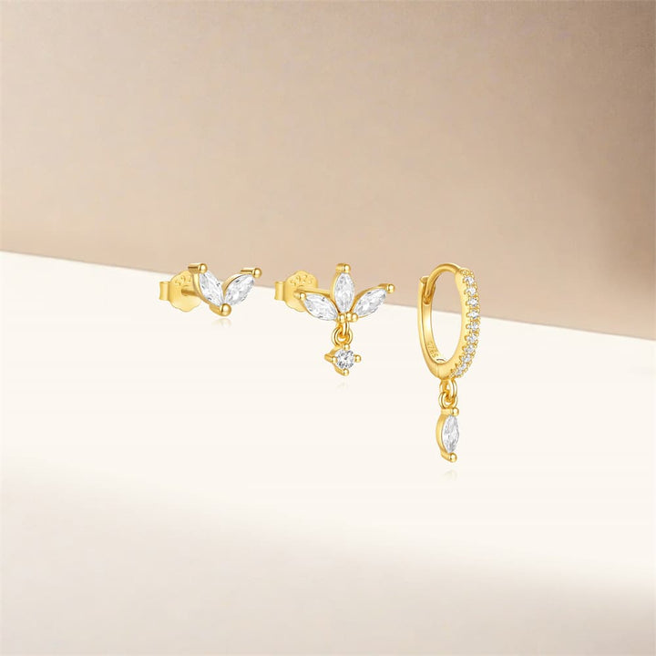 Annelie – Jemné zlaté náušnice s filigránem.