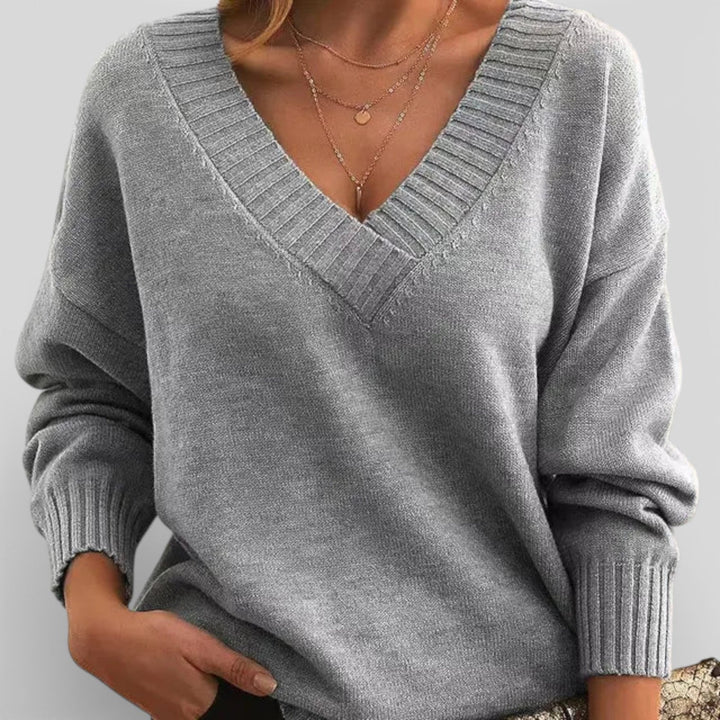 Ivana – Dámský svetr s V-výstřihem