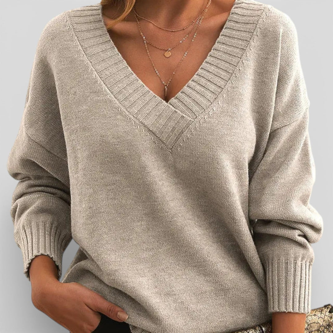 Ivana – Dámský svetr s V-výstřihem