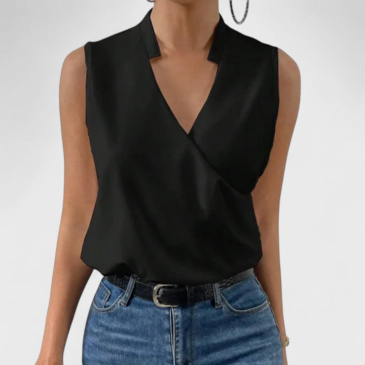 Simona - Měkký Letní Top s Výstřihem do V