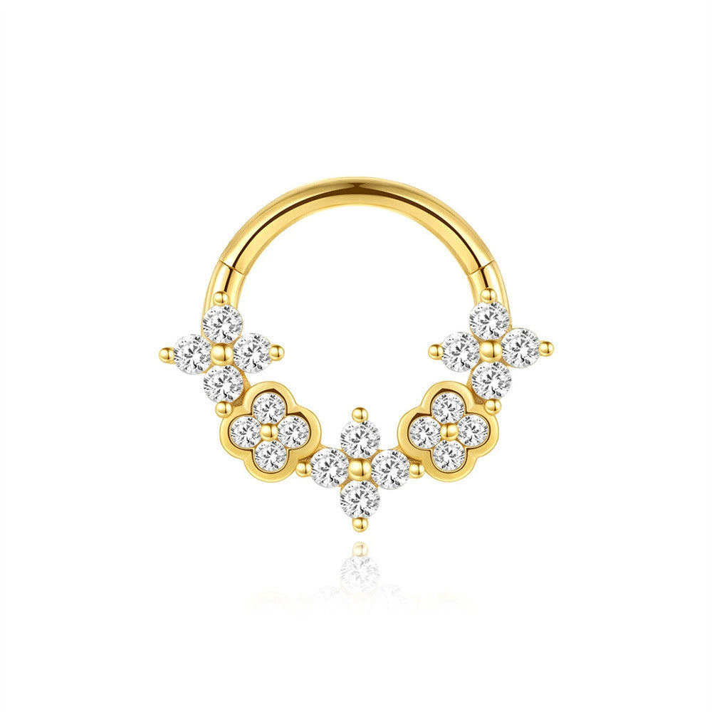 Johana-Marie – Zlaté náušnice se strukturovaným povrchem.