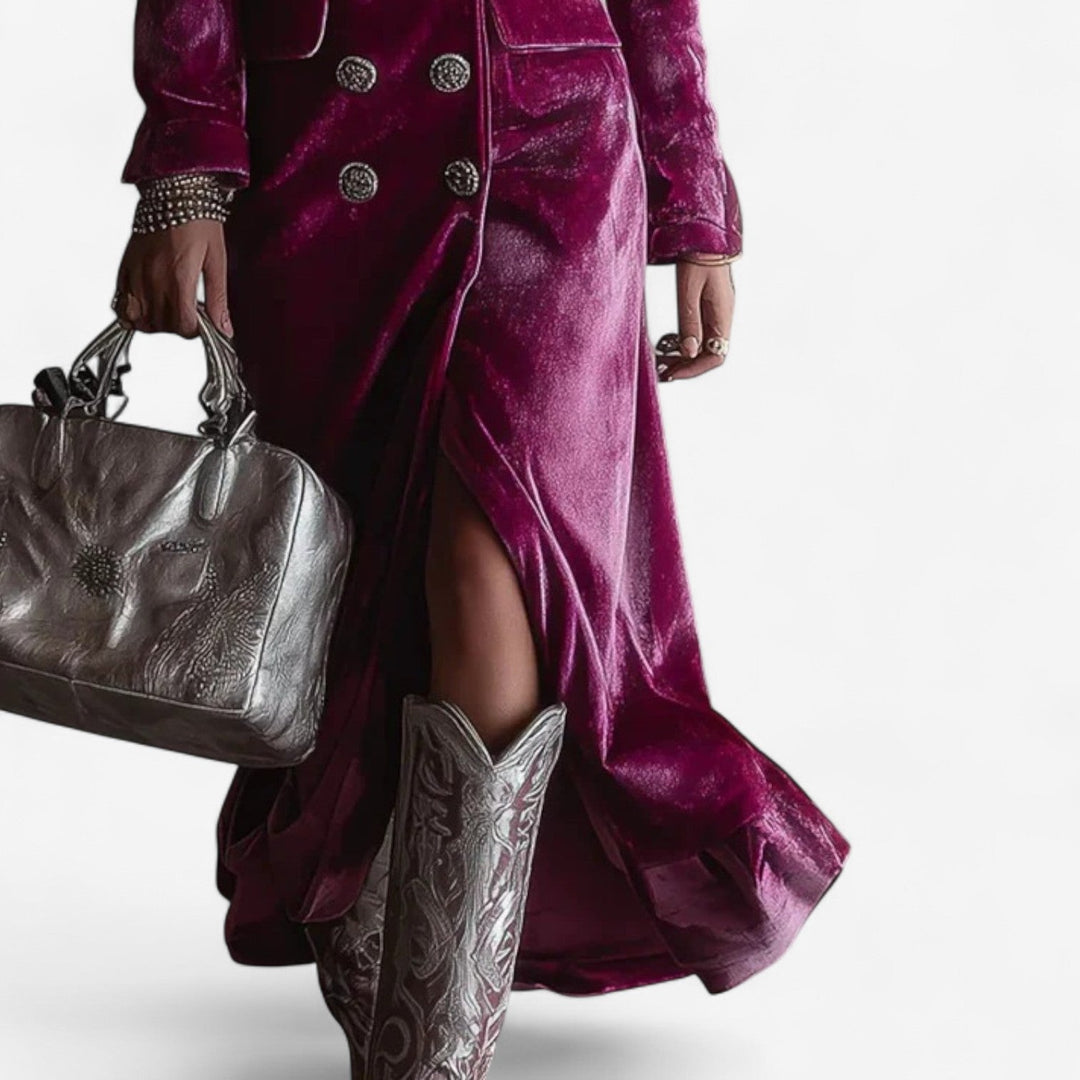 Virginie™ Zavinovací Sametová Šaty