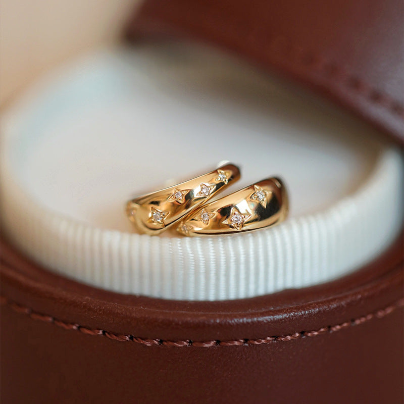 Luxusní zlaté a stříbrné náušnice