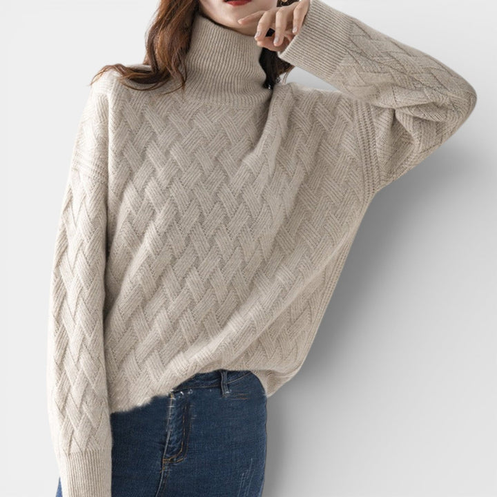 Hana – Kašmírový rolák s plastickým vzorem