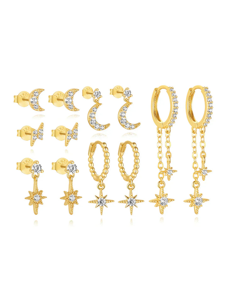 Pavlína – Jemné zlaté náušnice s moderním vzhledem.