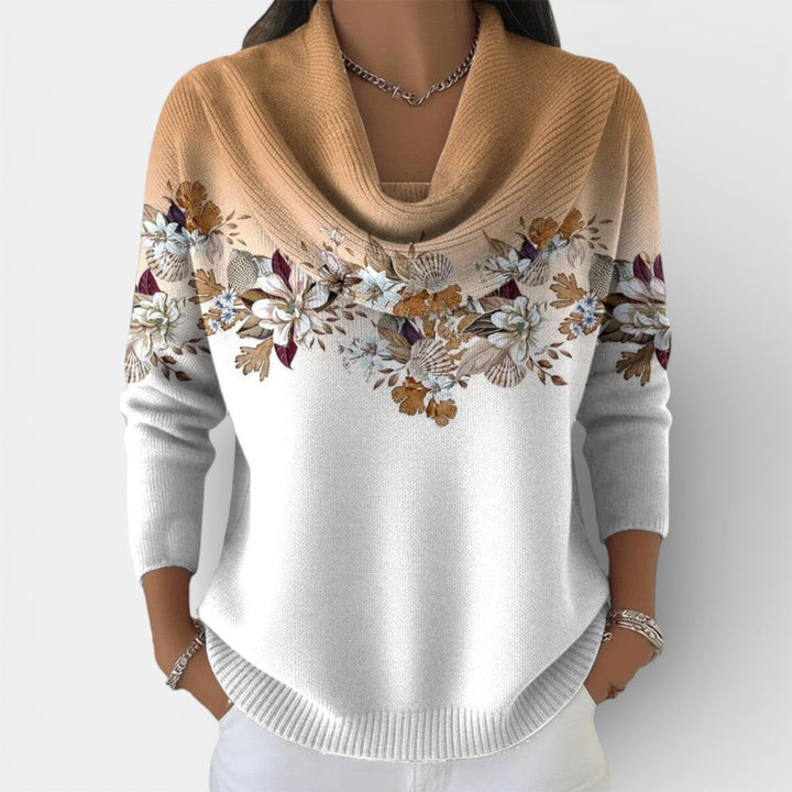 Alina – Elegantní svetr s drapovaným výstřihem